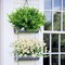 summer flower 10 Pack Artificial Boxwood Stems for Outdoors, Unfading in The Sun Plastic Faux Plants,Fake Foliage Shrubs Greenery for Garden,Office,Patio,Wedding,Farmhouse Indoor Decoration